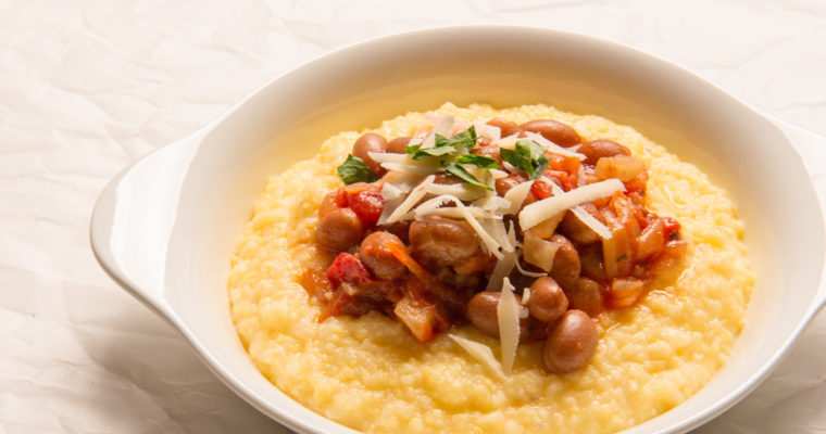 Cranberry Beans with Polenta