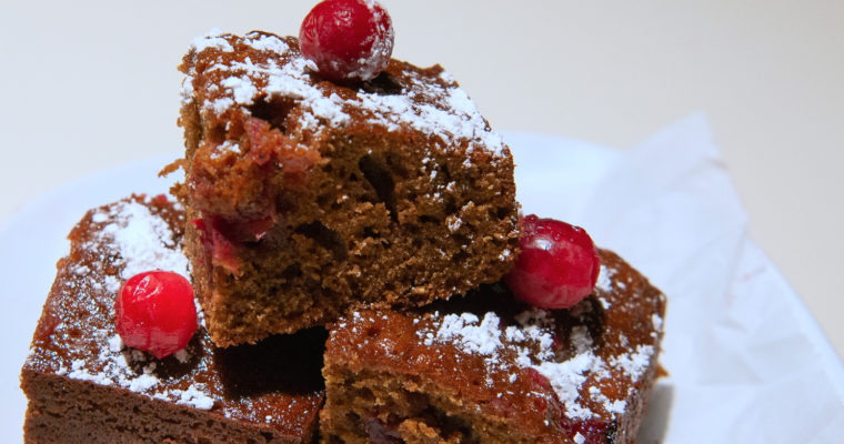Sticky Cranberry Gingerbread