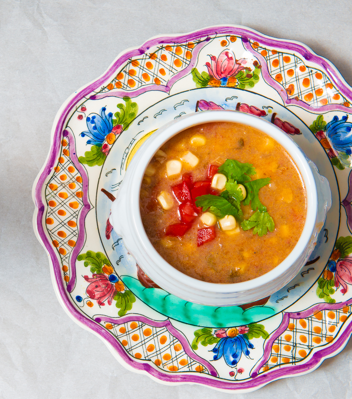 One Summer’s Day: Fresh Tomato and Corn Soup