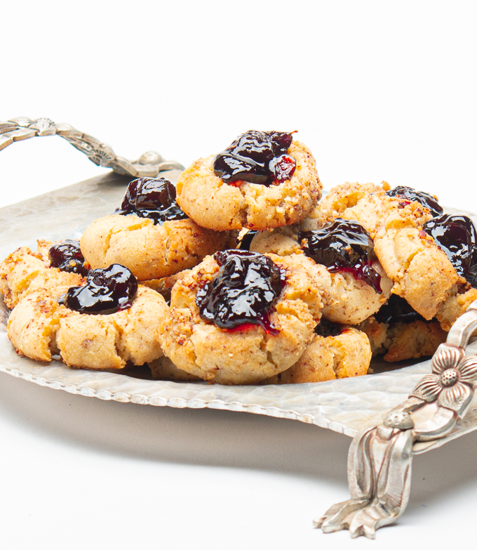 ‘Tis The Season: Thumbprint Cookies with Pecans and Cherry Jam