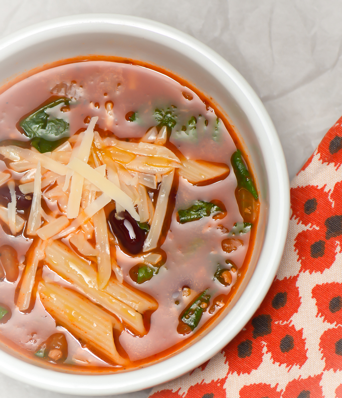 Carpe Diem and Pass the Chiles: Spicy Spinach, Bean and Pasta Soup