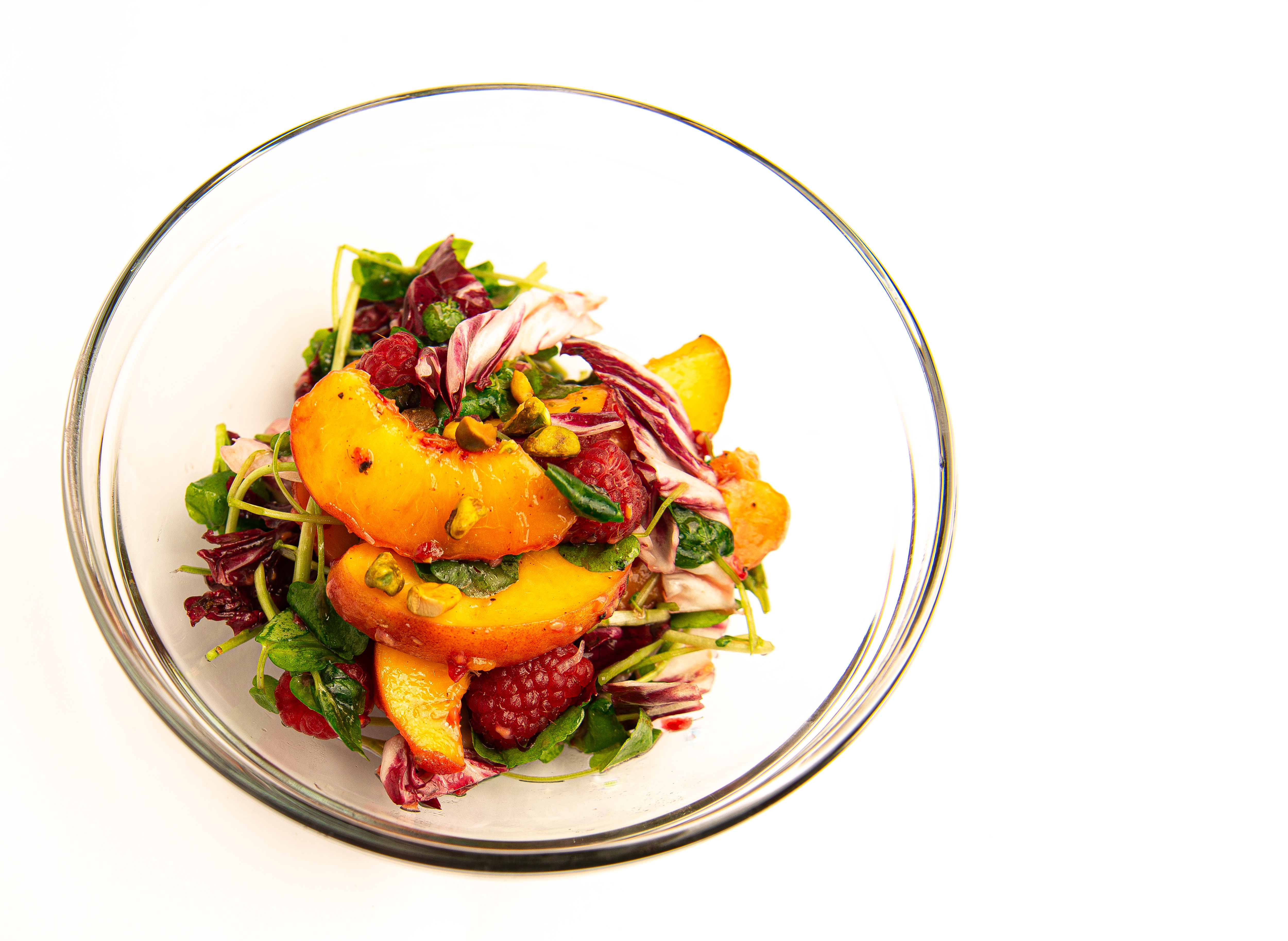 The Eyes Have It: Peach and Raspberry Salad With Peach Vinaigrette