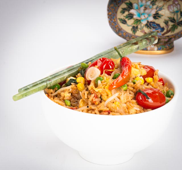 Tomato and Basil Fried Rice