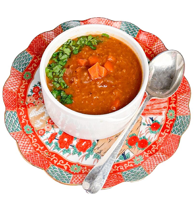 Rustic Turkish Lentil Soup With Sizzling Mint Butter