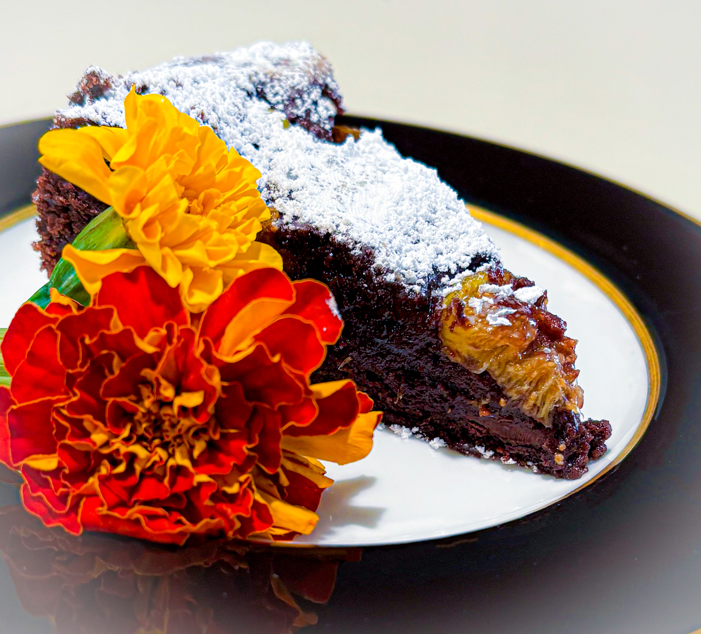 Soft Chocolate and Fig Cake