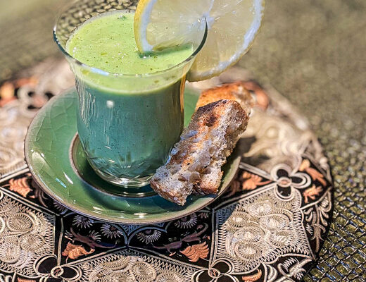 Chilled Cucumber Soup With Toast “Soldiers”