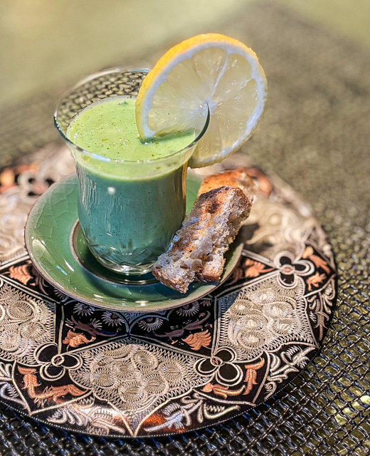 Chilled Cucumber Soup With Toast “Soldiers”