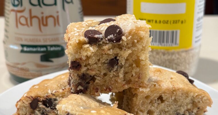 Tahini and Chocolate Chunk Cake