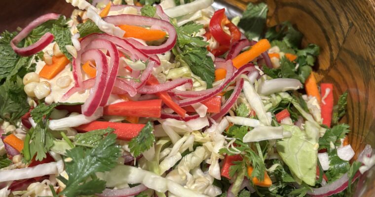 A Gorgeous Grilled Sweetcorn Slaw