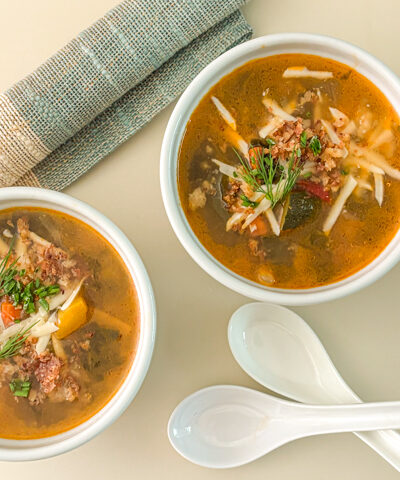 Soup in July? Lemony White Bean Soup