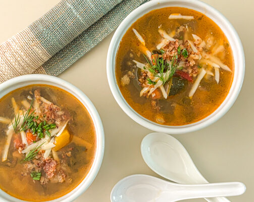 Soup in July? Lemony White Bean Soup
