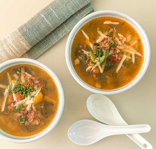 Soup in July? Lemony White Bean Soup