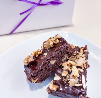 A Great Brownie With A Decadent Ganache Frosting