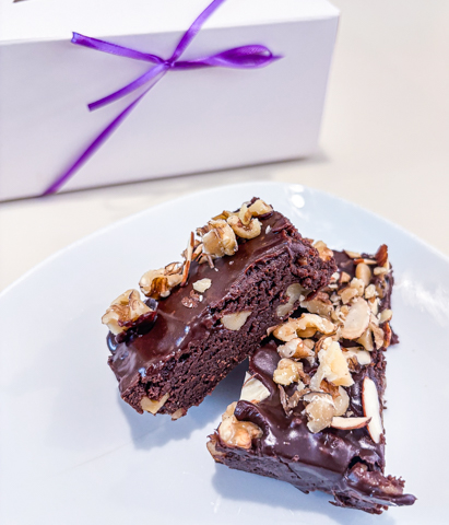 A Great Brownie With A Decadent Ganache Frosting