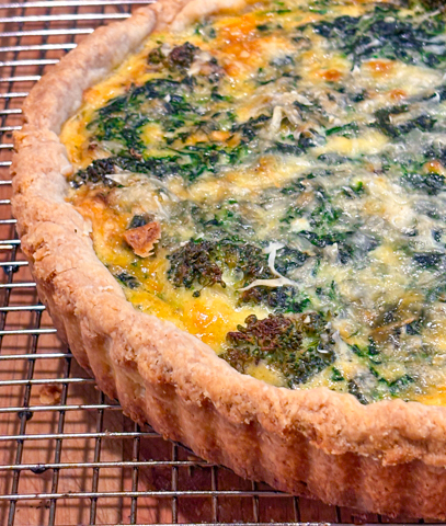It’s a Beauty! Broccoli, Red Pepper and Spinach Quiche