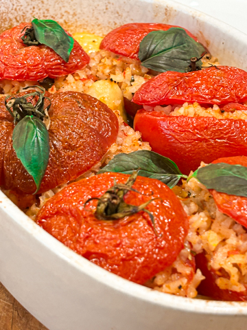 An Ode To Late Summer Tomatoes: Tomatoes Stuffed With Rice