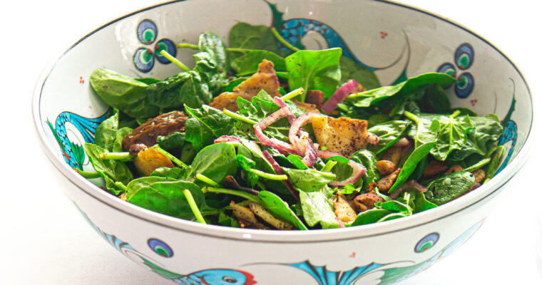Oldies Bit Goodies: Mediterranean Spinach Salad With Dates and Almonds